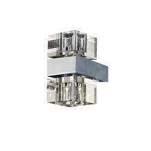 Box 2 kinkiet szklany 3x20W G4 + elemeny z chromowanego metalu